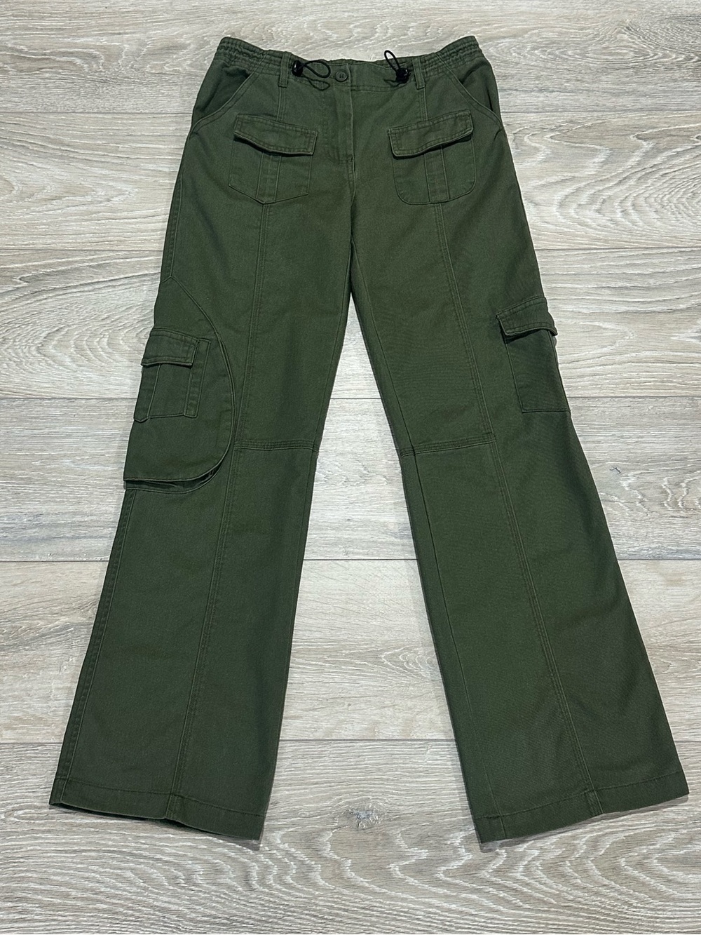 Brandy Melville Olive Green Cargo Utility Pants 27 Waist
